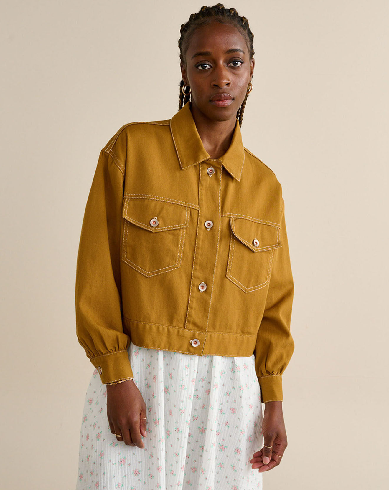 Bellerose Surchemise oversize Paulo tobacco