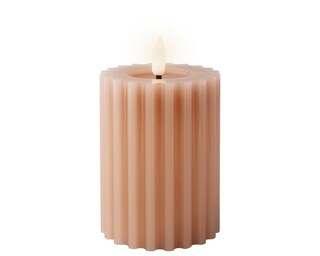 LED Kerze Wachs ca. 12 cm rosa