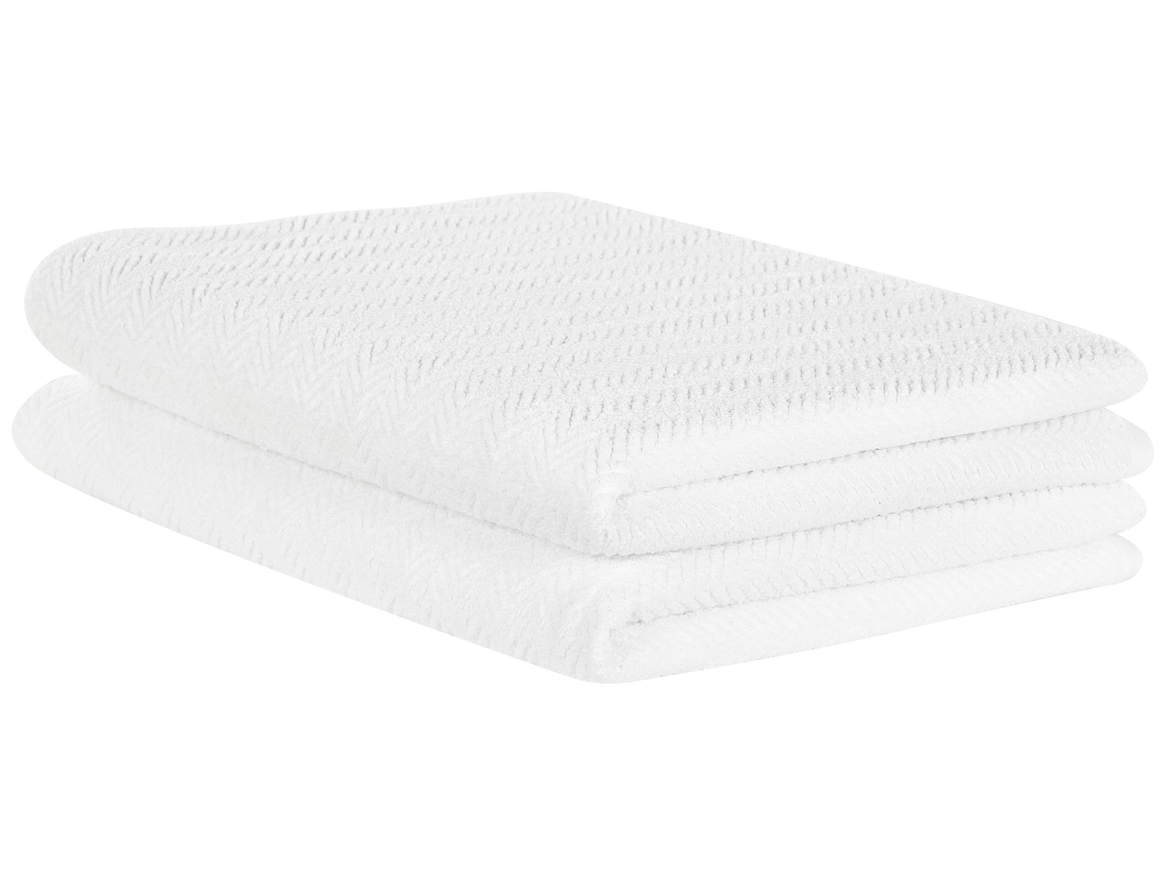 2-delige handdoekset MITIARO Badstof Wit