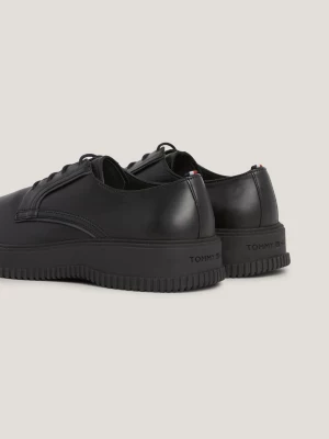 Sapatos Derby de couro repelente à água com cadarço