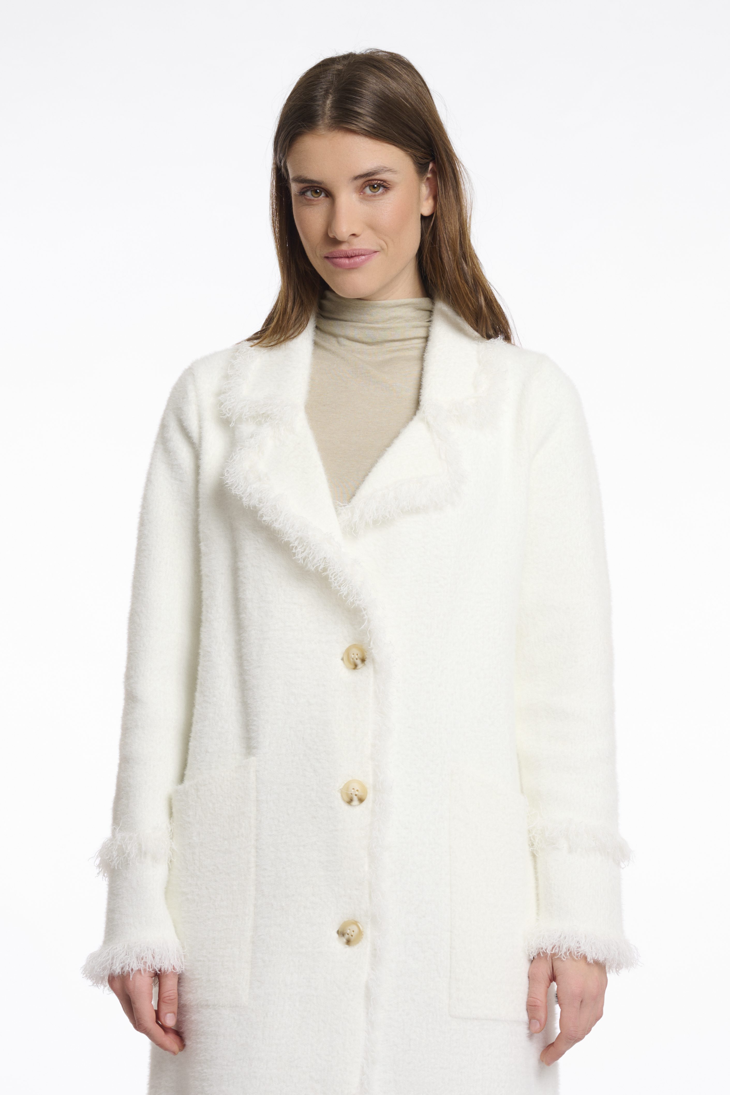 Rino & Pelle - Catena Cardigan With Fringe Detail - Snow White