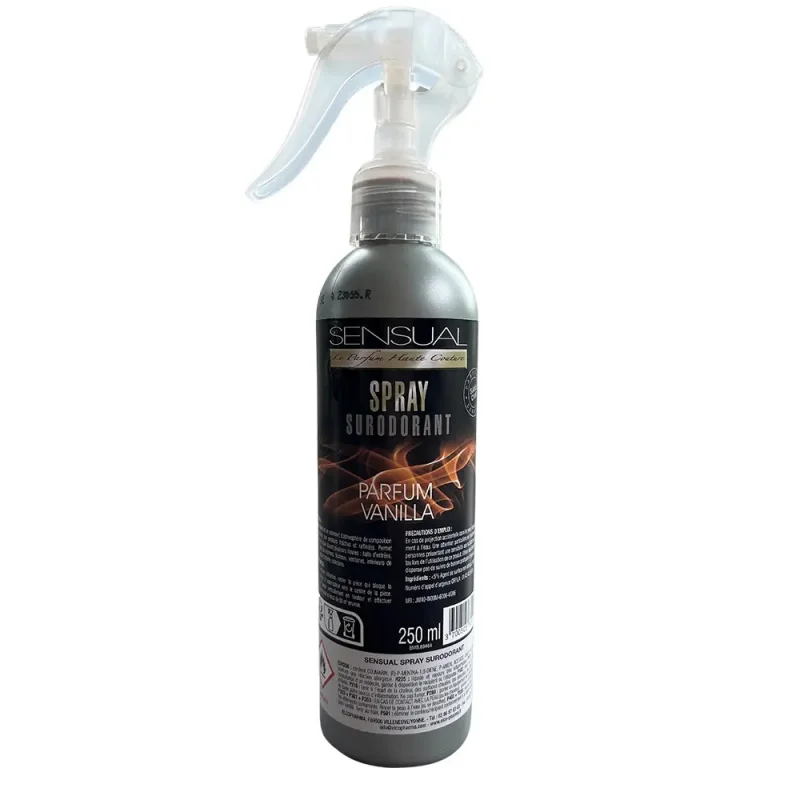 SENSUAL - Spray désodorisant - Parfum vanille - x12