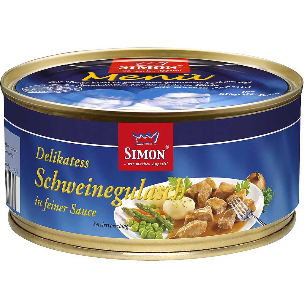 Simon Delikatess Schweinegulasch in Sauce 300g MHD:10.1.27