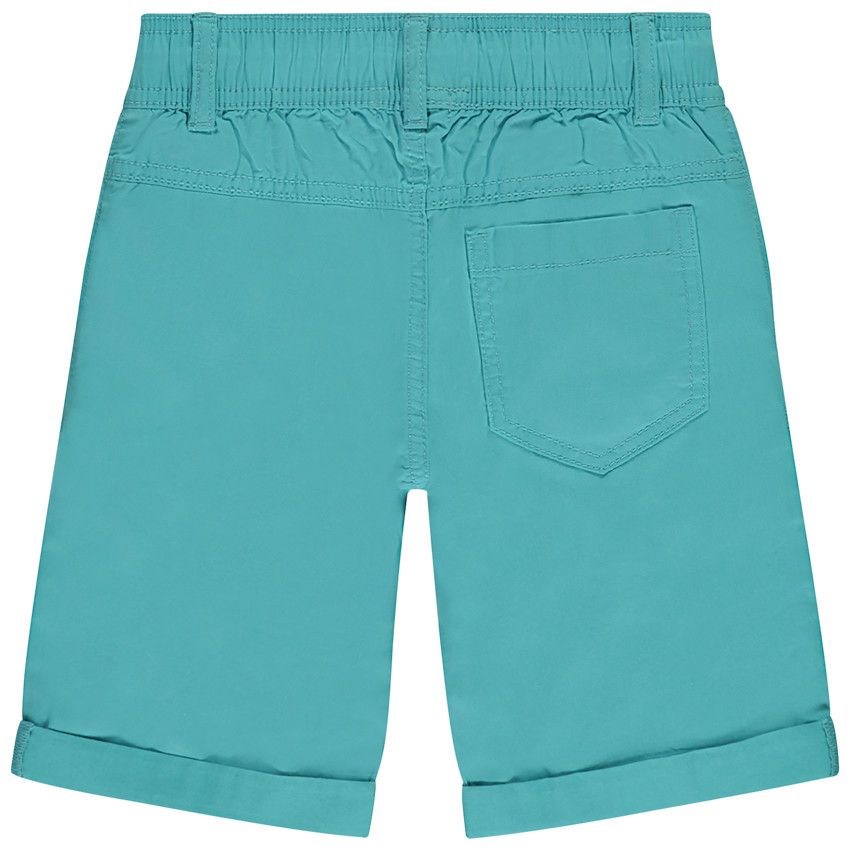 Bermuda court en coton pour enfant garçon - Bleu moyen