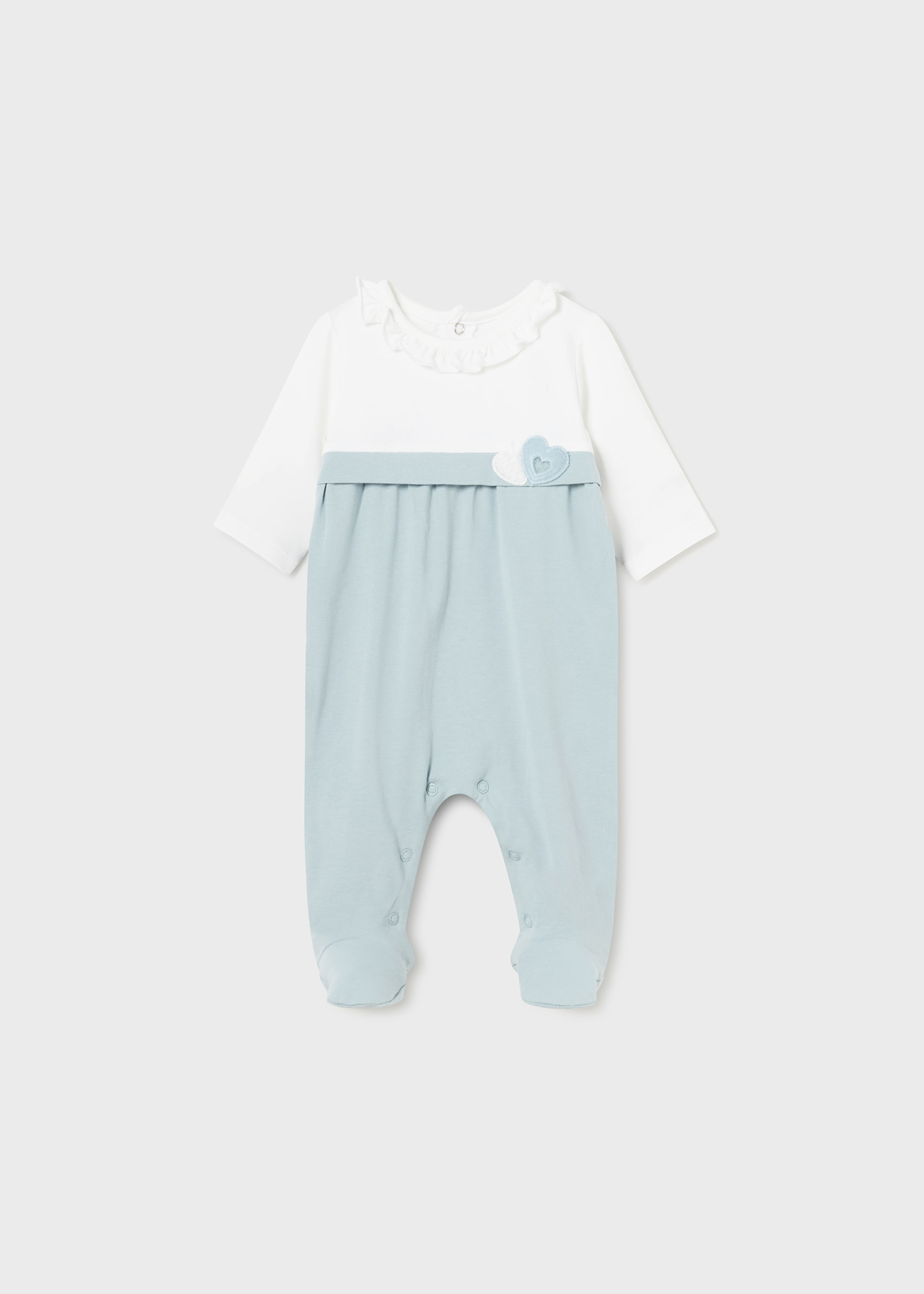 Conjunto de 2 macacões compridos Better Cotton para recém-nascidos, rosa.