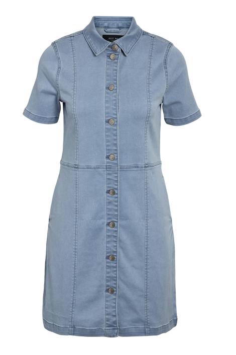 Noisy may blauwe dames jurk
