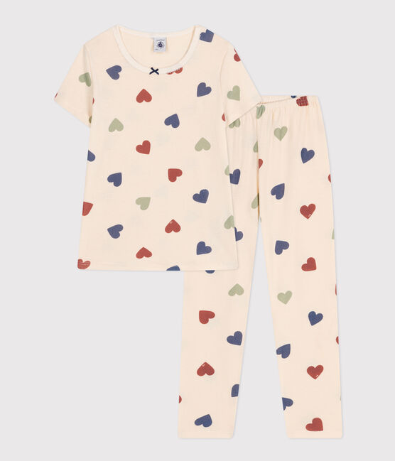 Pyjama en coton imprimé motif cœur enfant