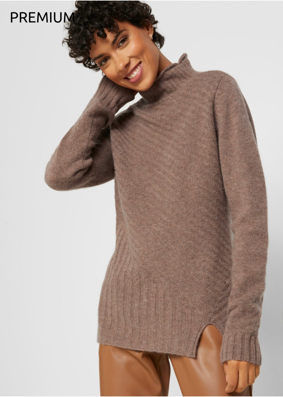 Pull col montant avec teneur en Good Cashmere Standard®
