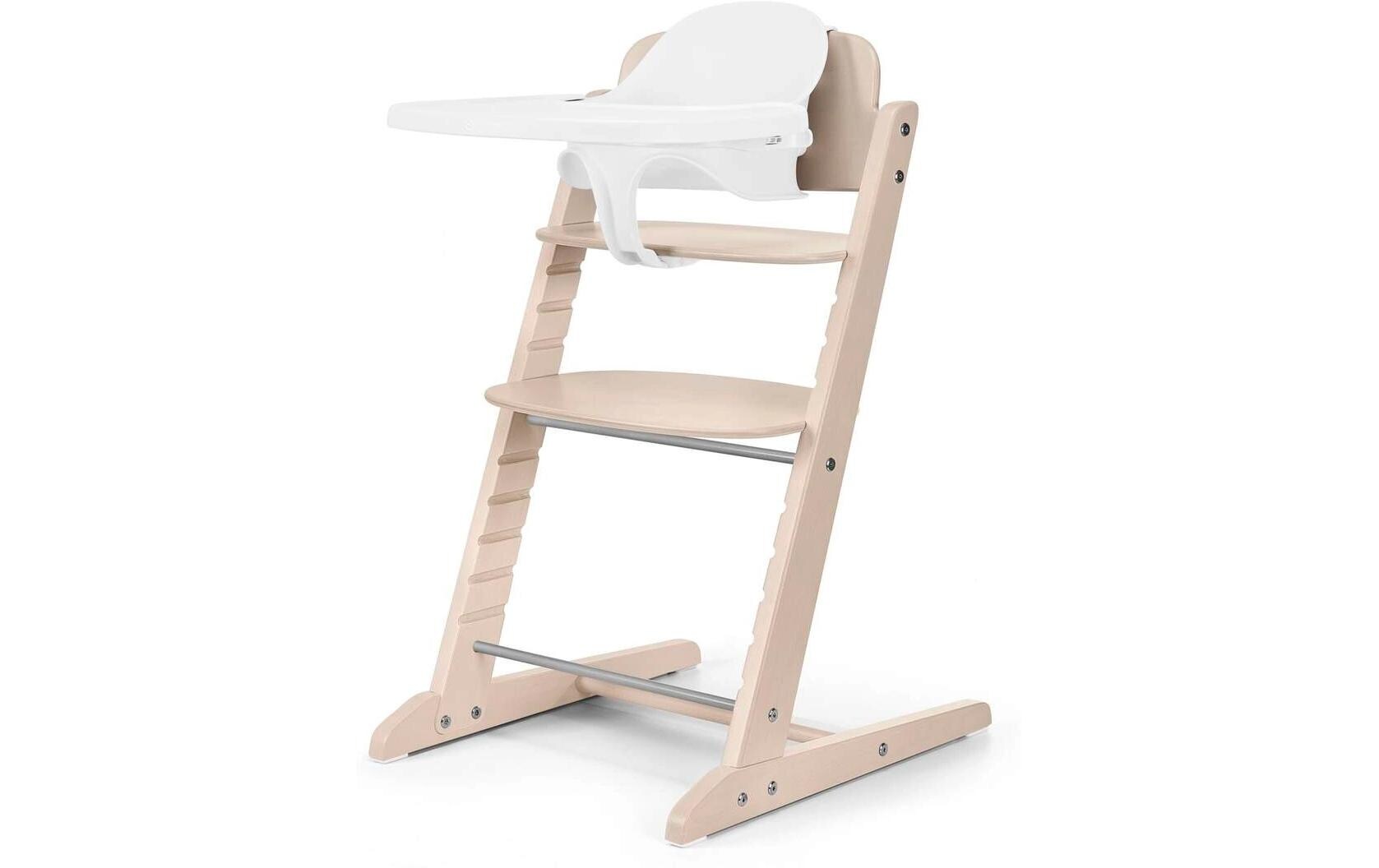 Treppenhochstuhl Iris 3in1 Beige<br>Höhenverstellbarer Hochstuhl aus Holz für Kinder und Erwachsene