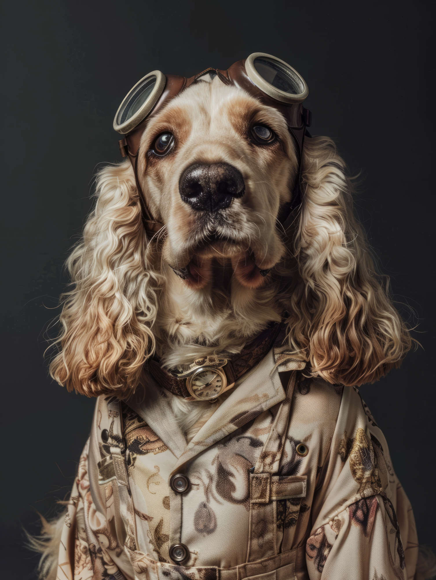 Canvas schilderij van een Engelse Cocker Spaniel 80x120 cm