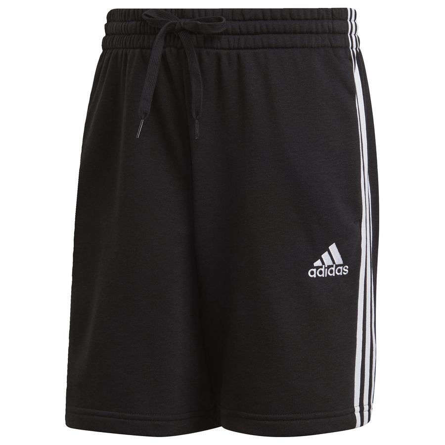 adidas Short d'Entraînement Essentials French Terry 3-Stripes - Noir/Blanc