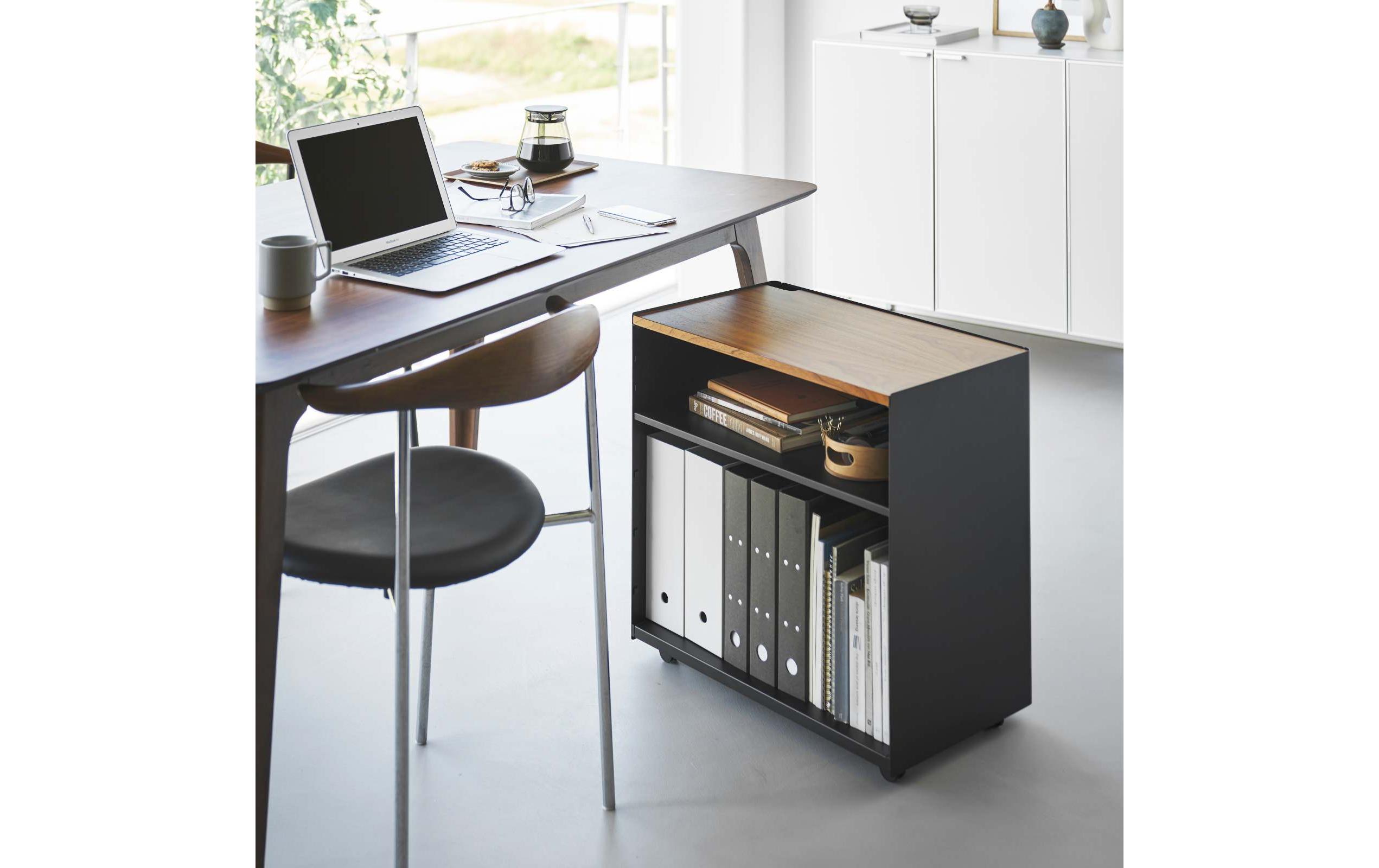 Servierwagen Tower 60.3 x 59 cm, Schwarz<br>Halbgeschlossener Aufbewahrungswagen