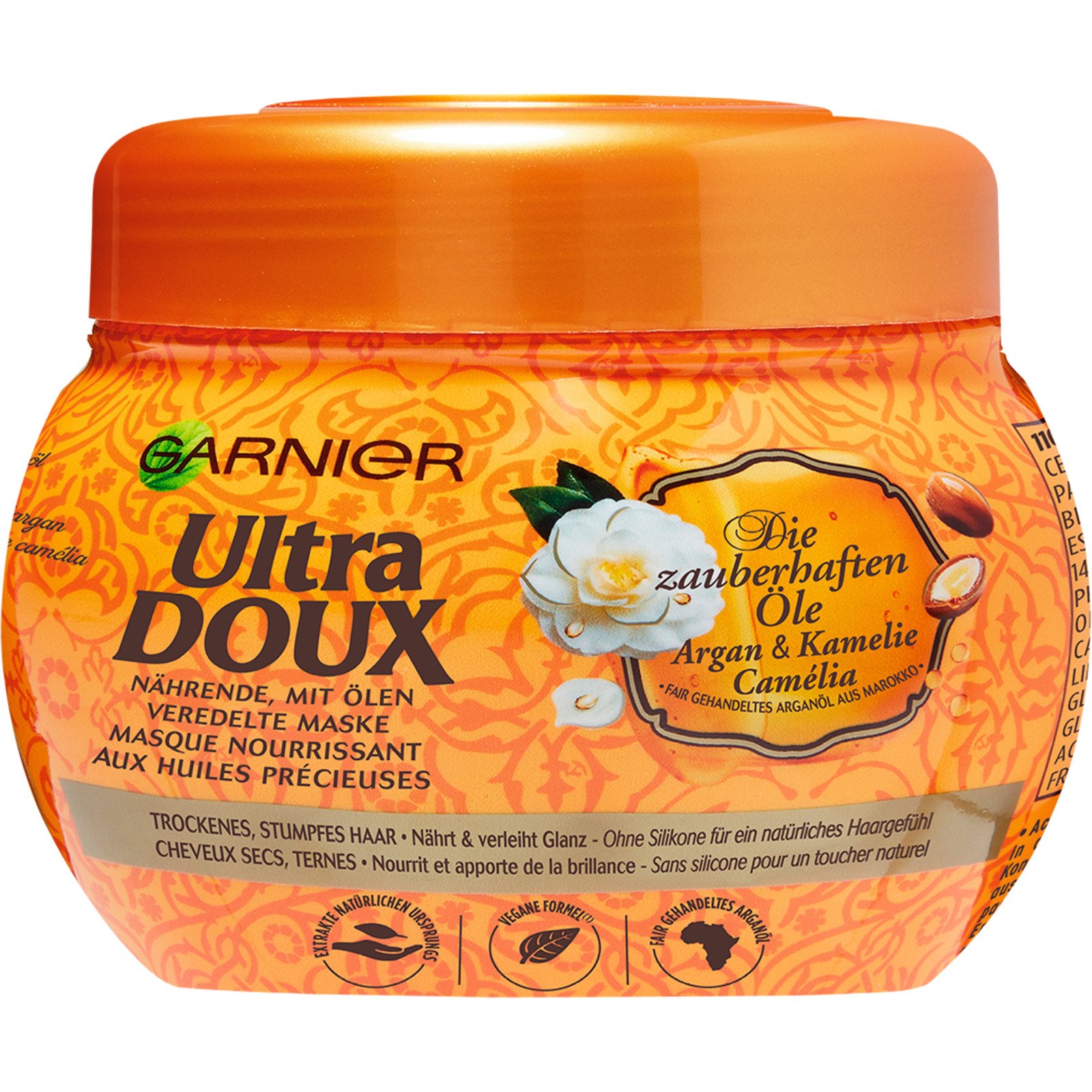 Garnier Ultra Doux Maske Zauberhaftes Öl mit Kamelien- und Arganöl 300 ml