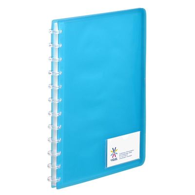 Viquel Propyglass Geode - Porte vues personnalisable à pochettes repositionnables - 60 vues - A4 - bleu
