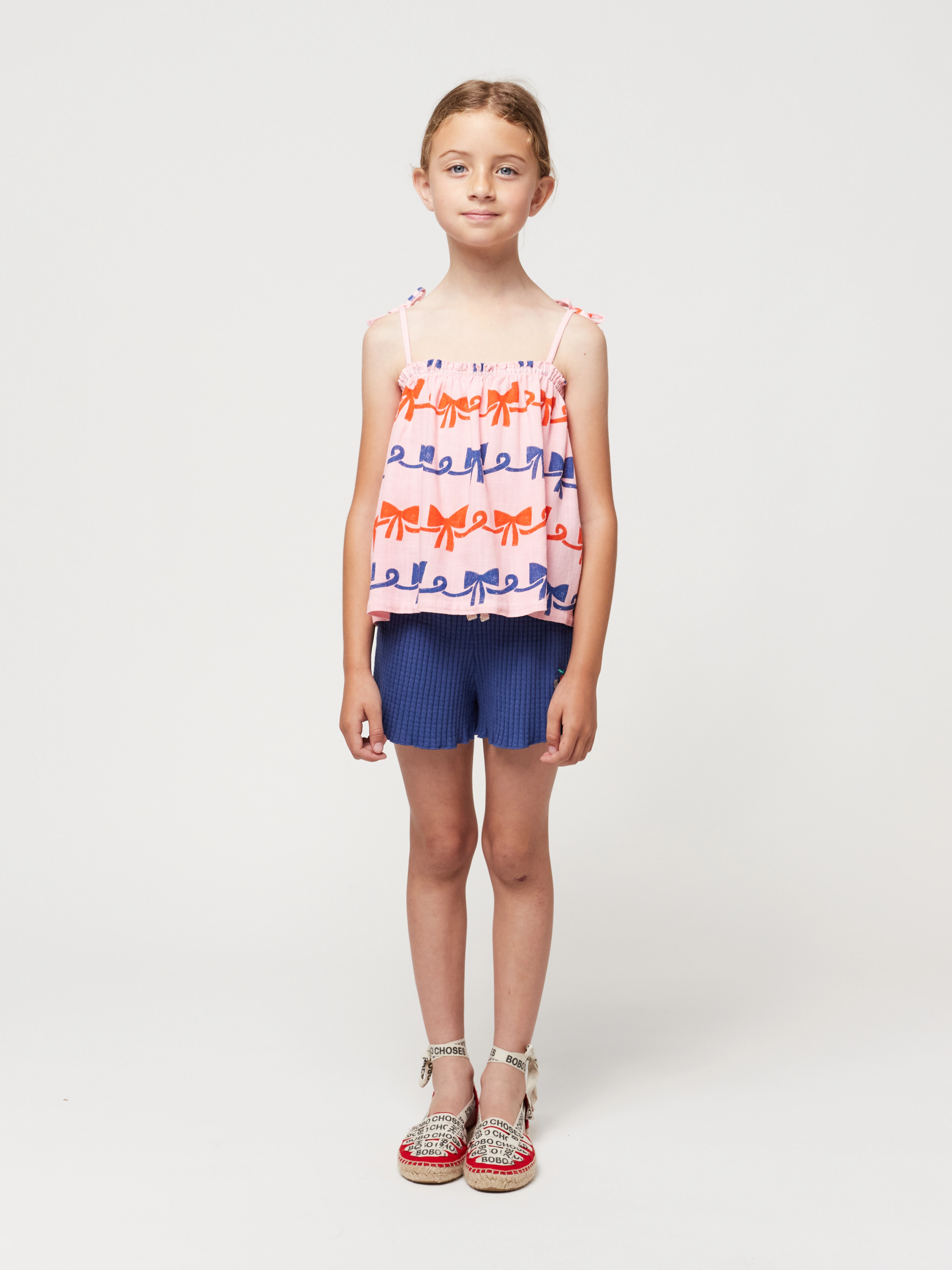 Top RIBBON BOW in rosa