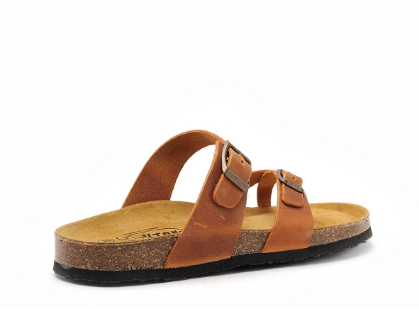 Plakton mules et sabots plats femme bombay 181032 marron