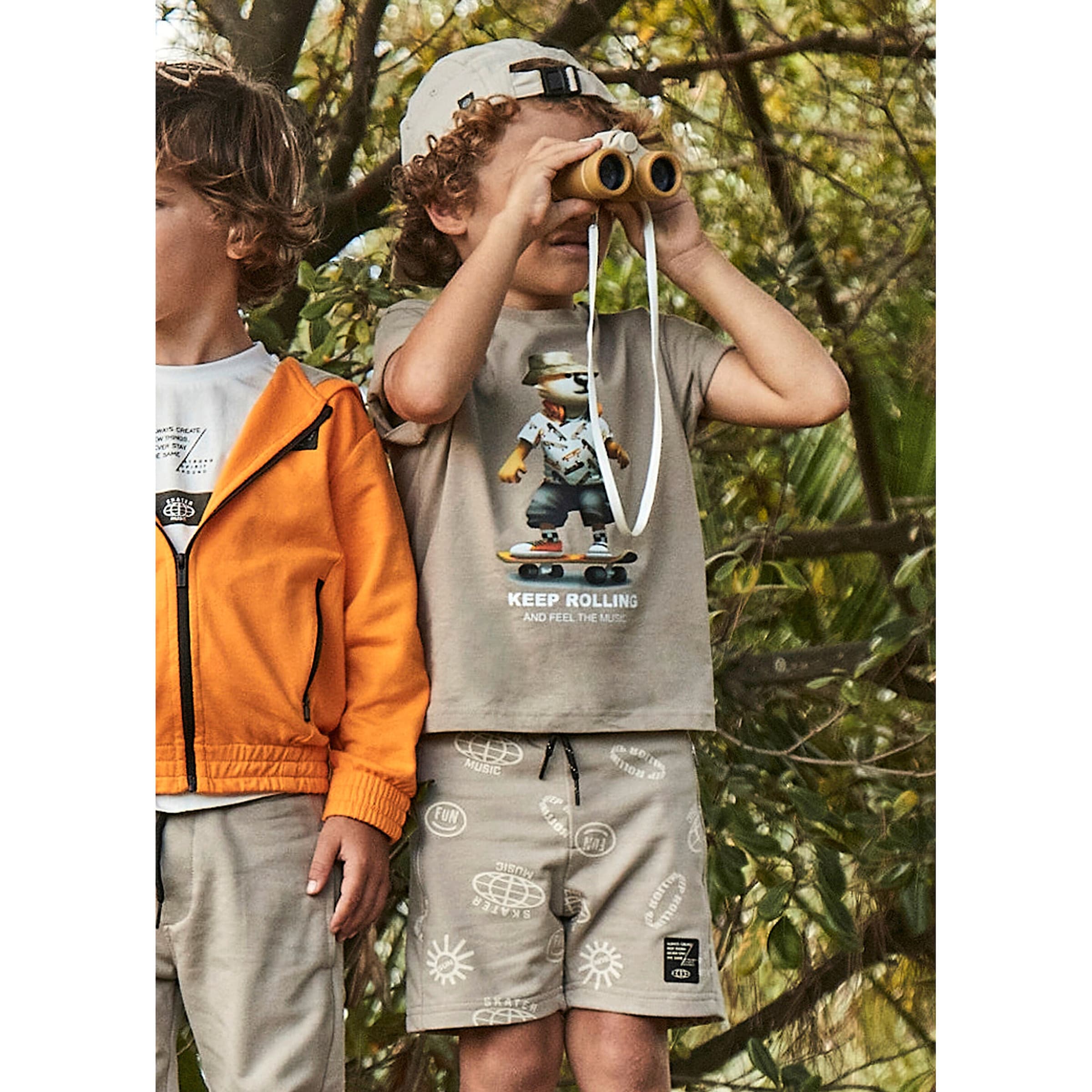 Mayoral Sweatshorts mit Taschen hellbraun/natur