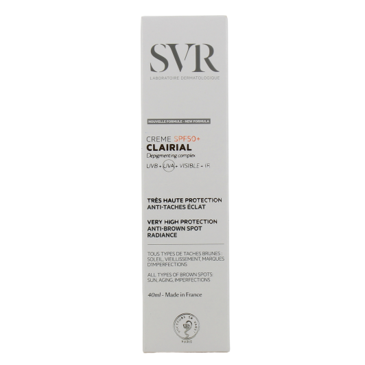 SVR Clairial SPF 50+ crème solaire anti taches - Soin dépigmentant