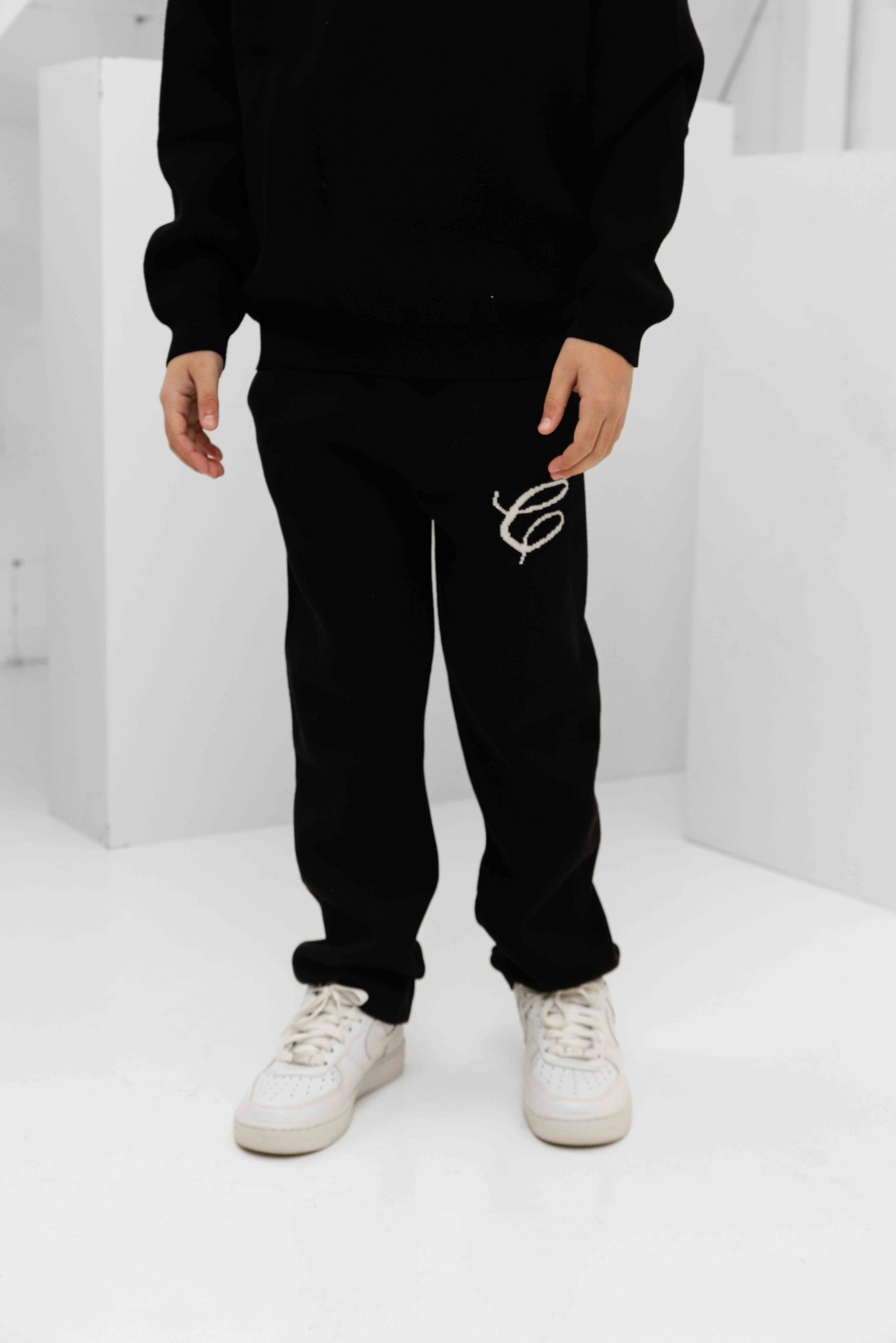 Croyez Mini Essence Knit Trainingspak Kids Zwart
