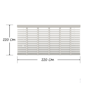 KARWEI houten jaloezie 50 mm wit (kleurnr. 944) 220x220 cm (bxh)