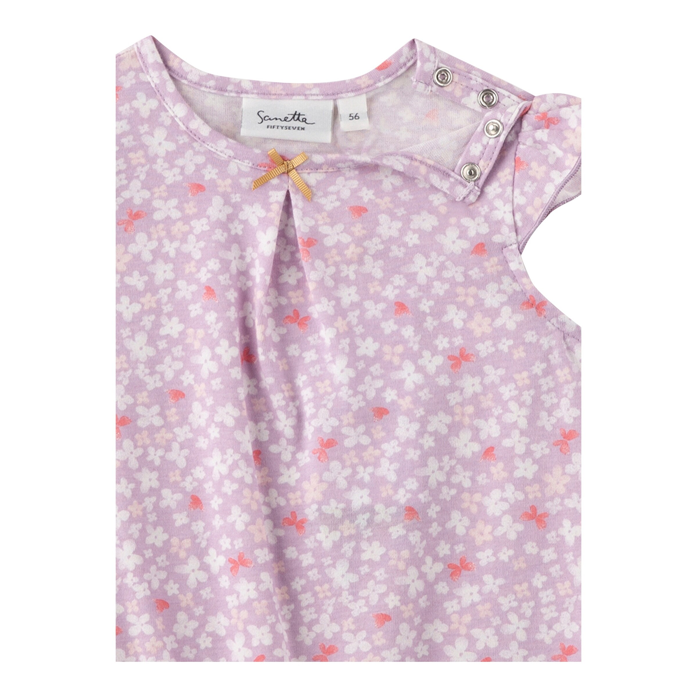 Sanetta Fiftyseven Spieler Flügelarm Blumen flieder