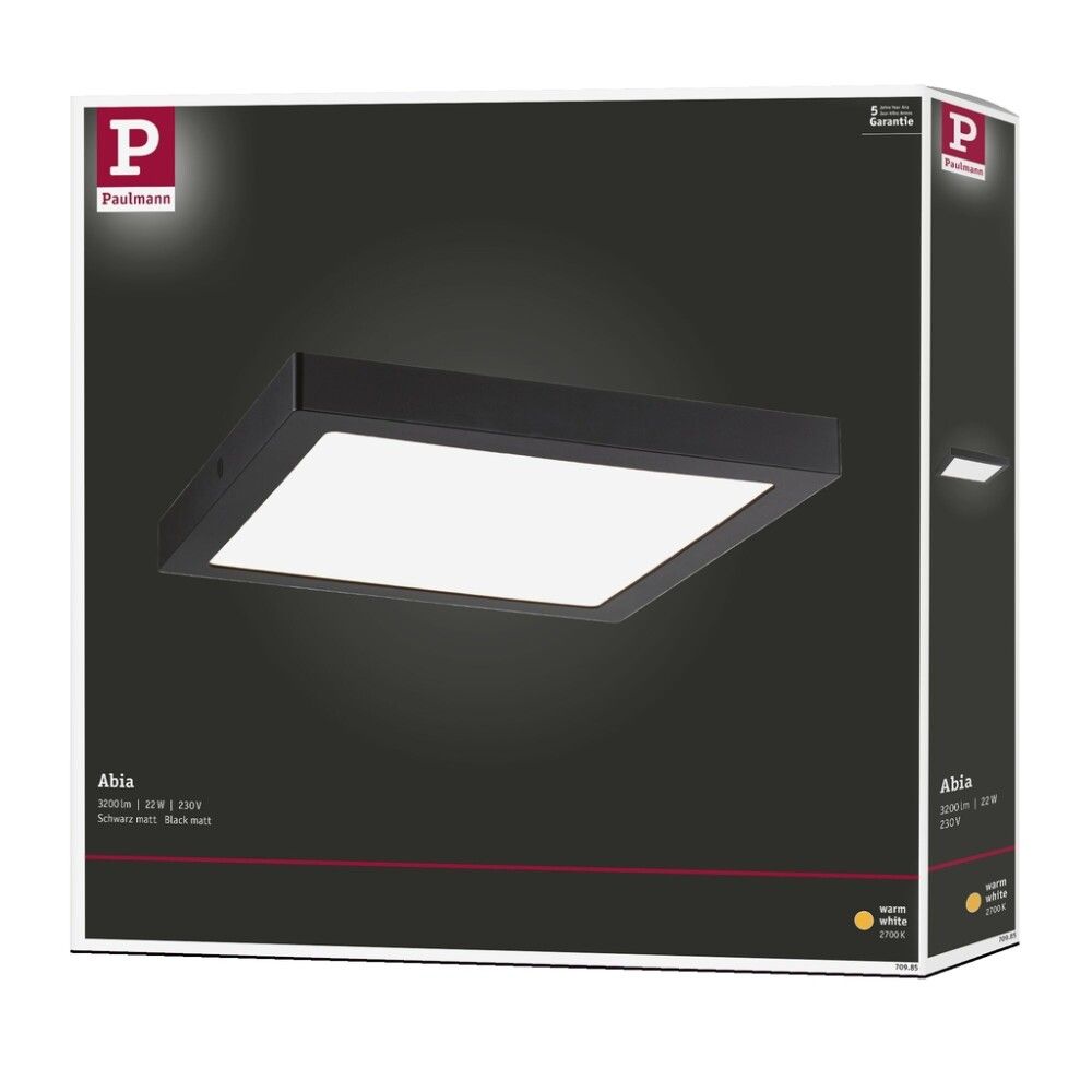 PANEL PAULMANN ABIA VEGG/TAK LED 300X300MM 22W SV