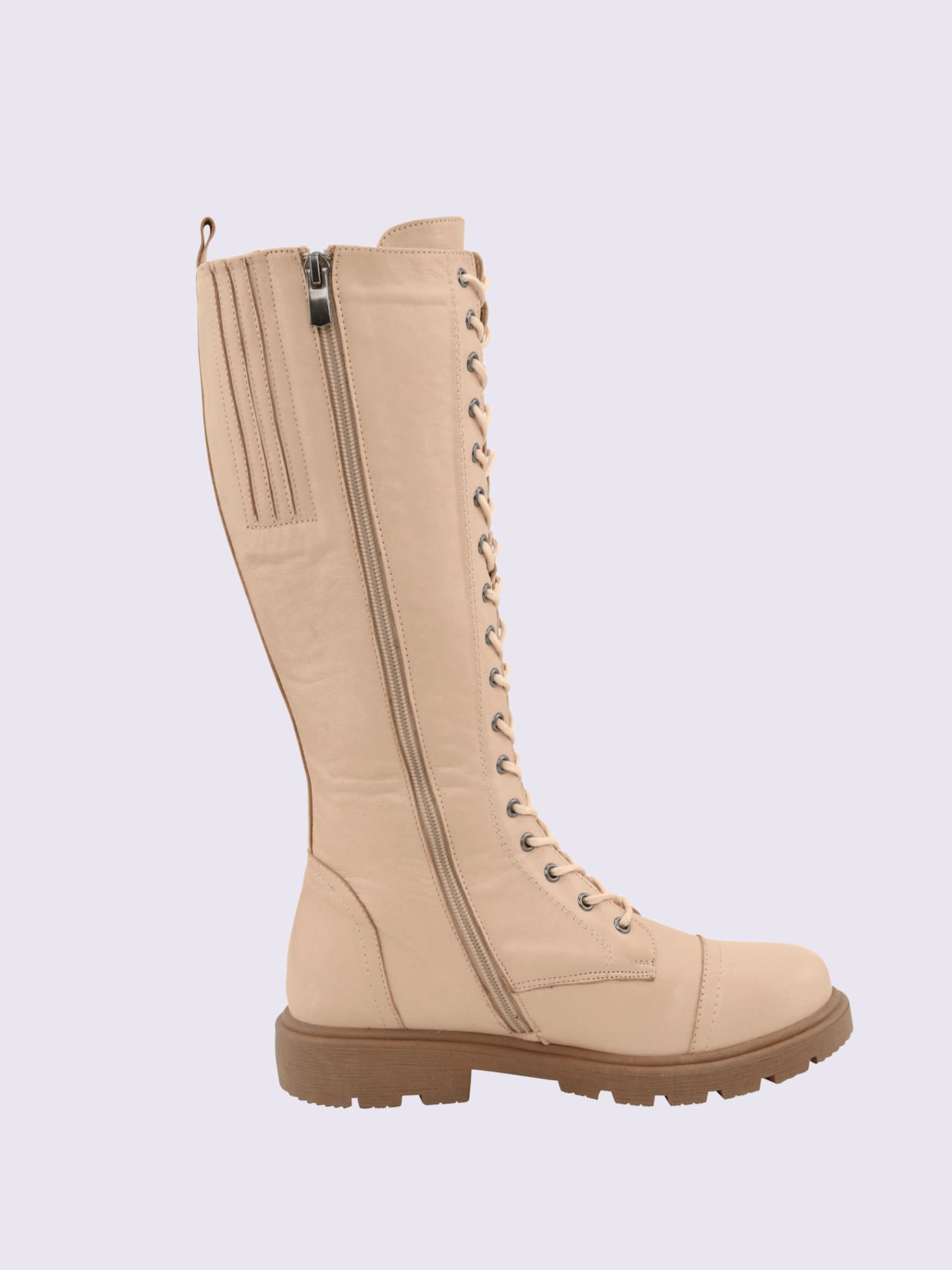 Bottes à lacets cuir nappa de vache