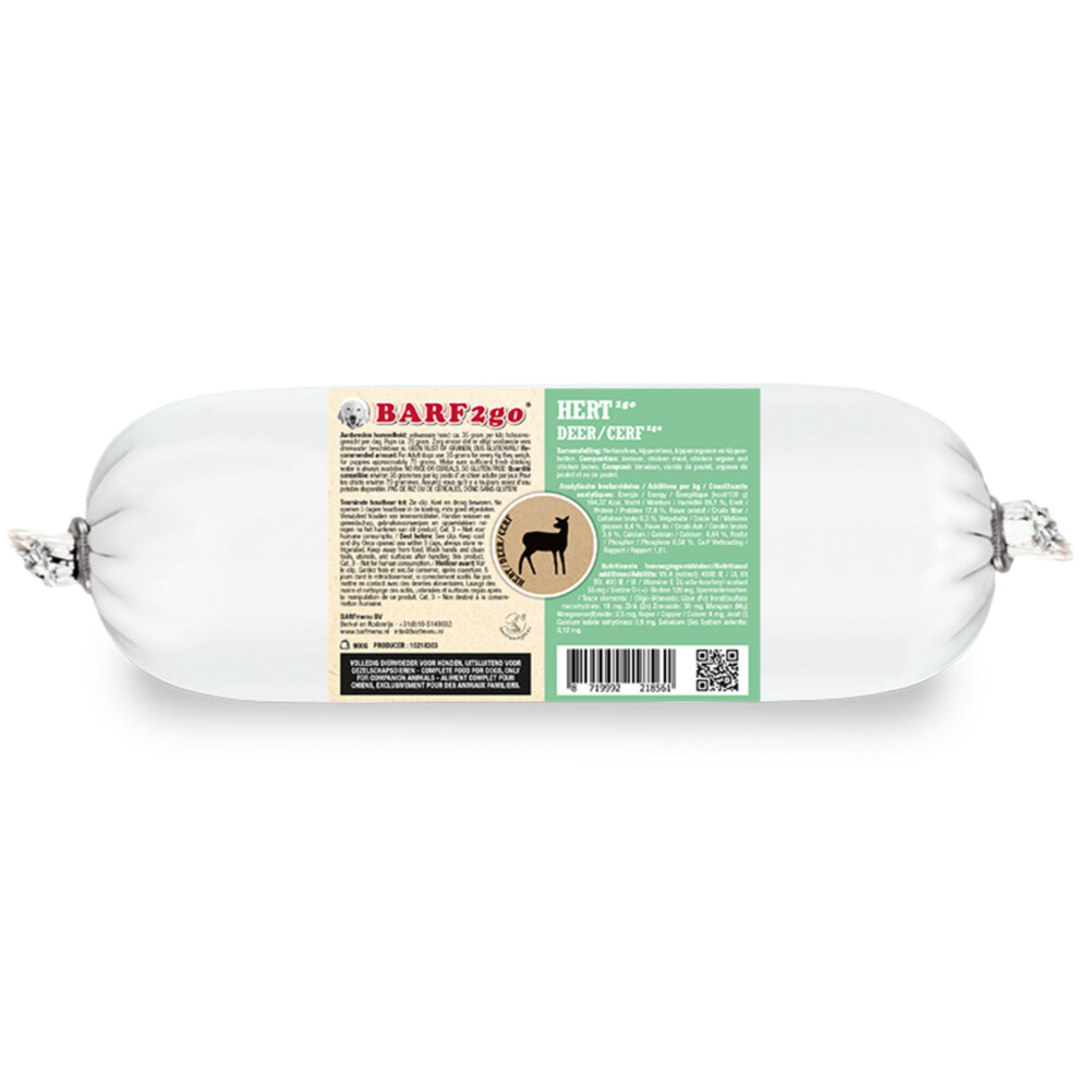 10x BARFmenu2Go Hondenvoer Nat Hert900 gr