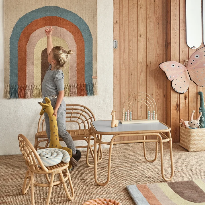 OYOY - Rainbow Kinderbank, Rattan