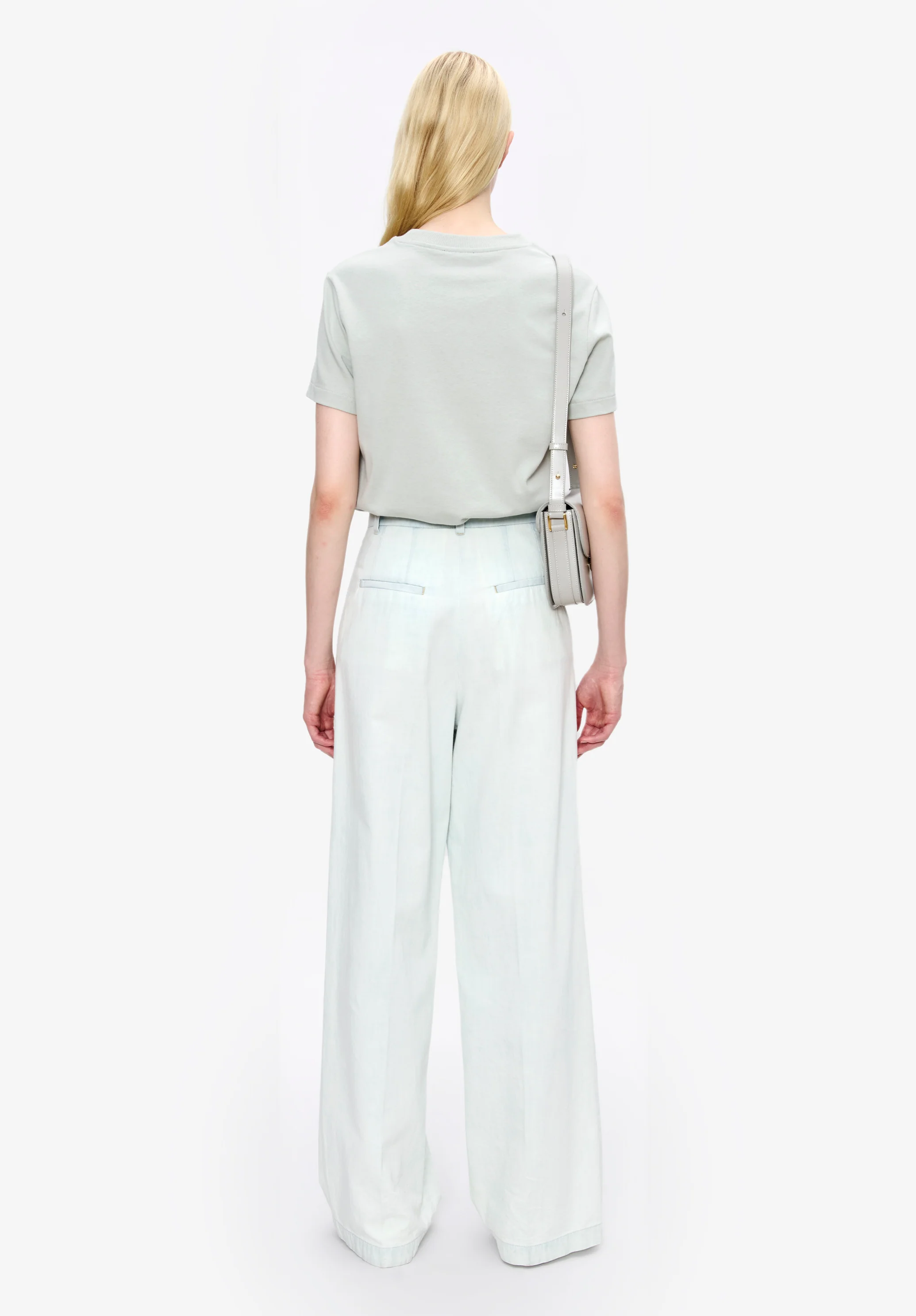 t-shirt standard rue madame GOTS - Bleu gris/blanc