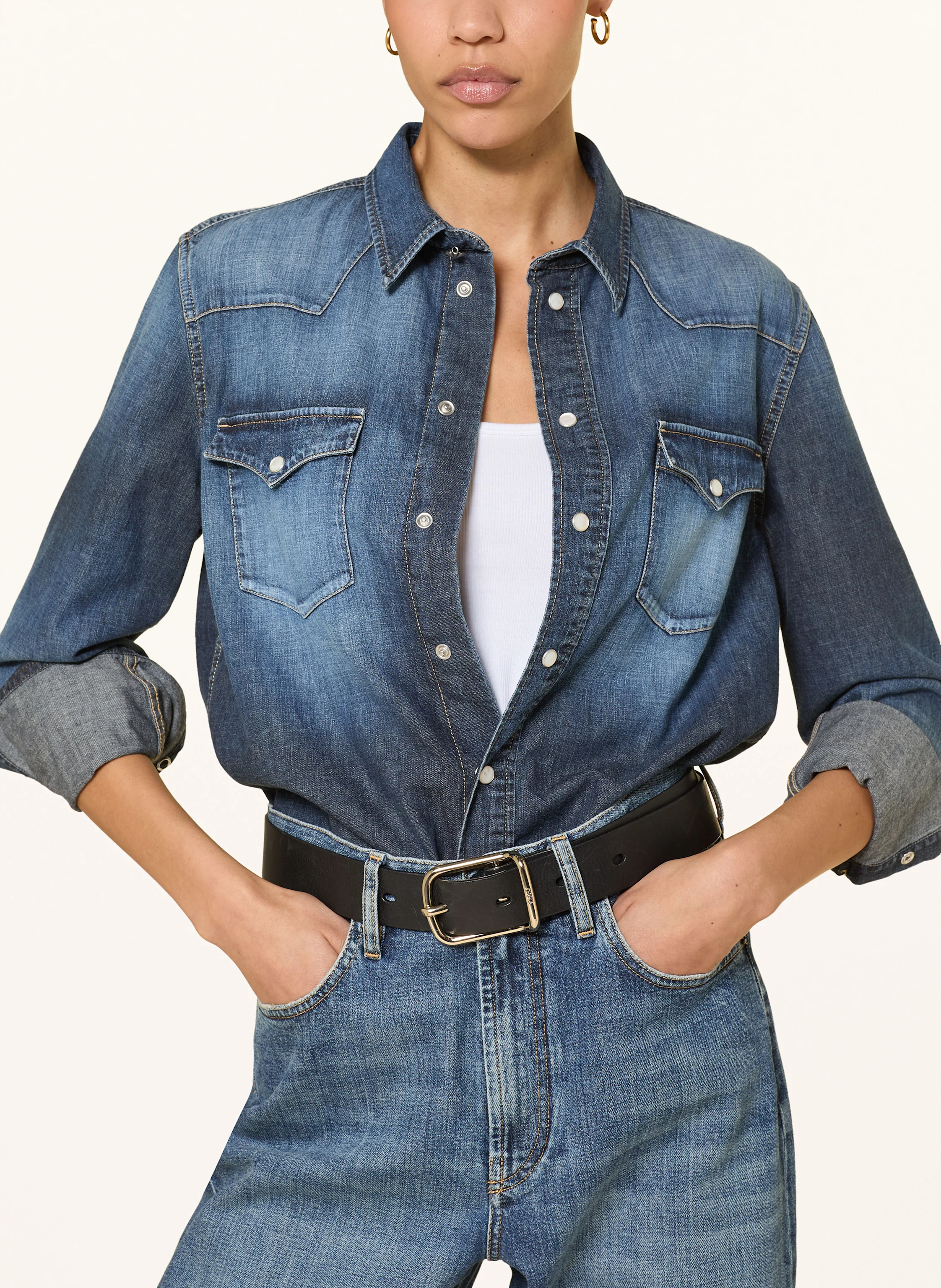 RALPH LAUREN Collection Jeansbluse PAYSON