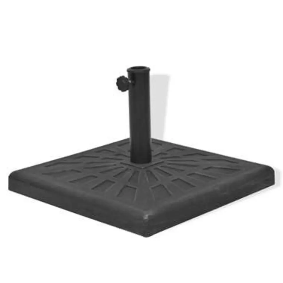 vidaXL - Parasolvoet - Zwart - Staal