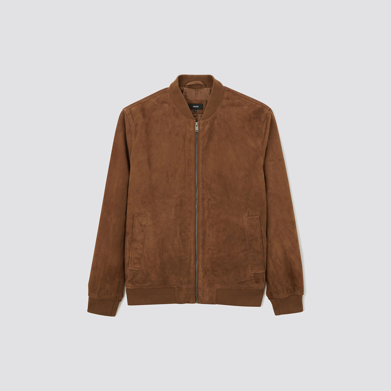 Blouson en cuir Camel