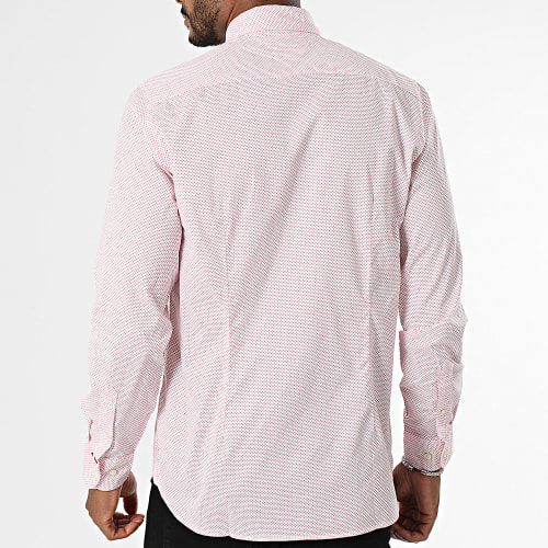 Chemise Manches Longues Slim Flex Mini Print 3762 Rose