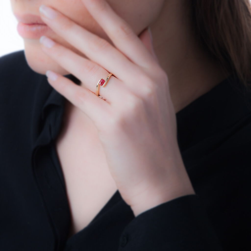 Bague Camilia Or Rose Aigue Marine