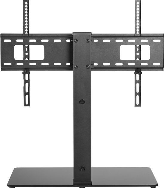 TV Standaard - Tafelmodel - Draaibaar - Hoogte Verstelbaar - Metaal - Glas