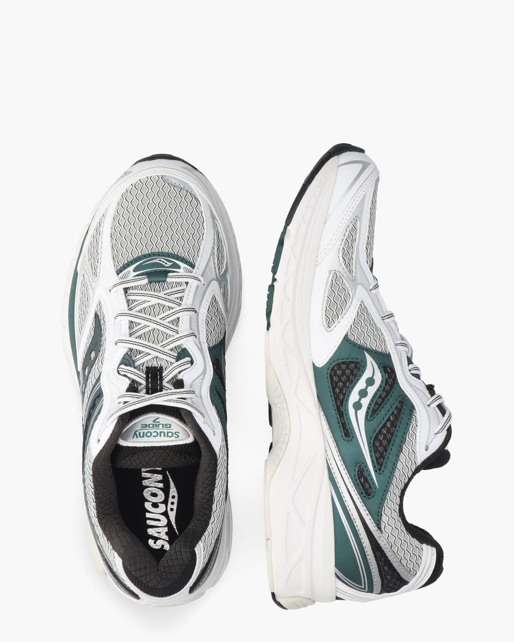 Saucony ProGrid Guide 7 Wit/Groen Herensneakers