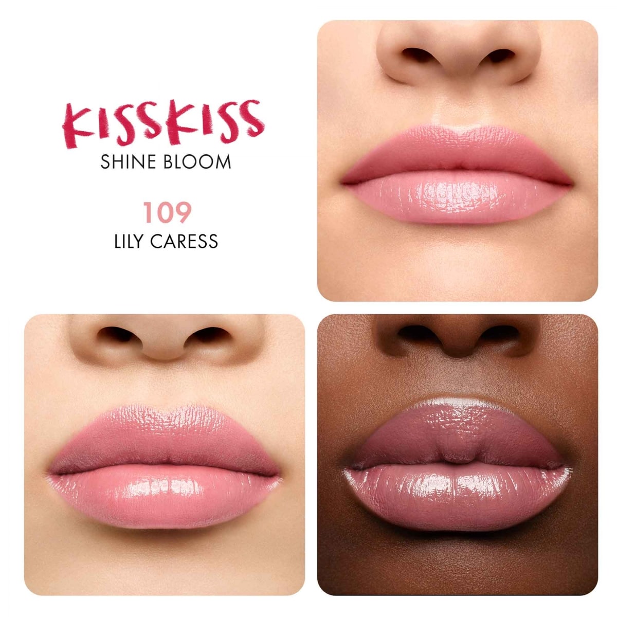 GUERLAIN KissKiss Shine Bloom Rouge brillant 95% d'ingrédients d'origine naturelle*