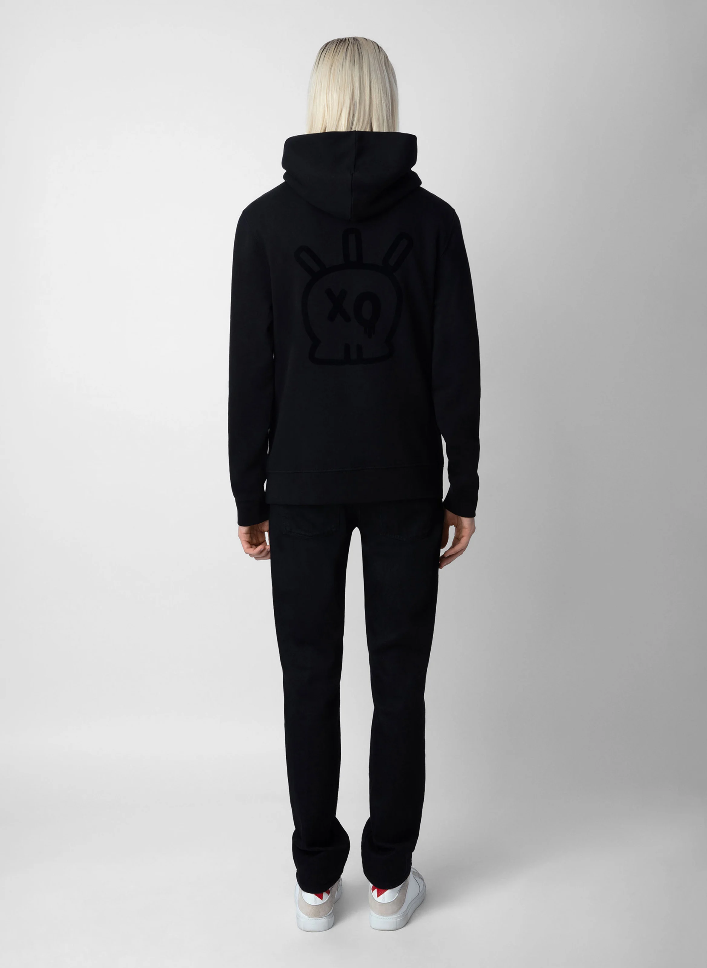 Sweatshirt à capuche en coton | Noir