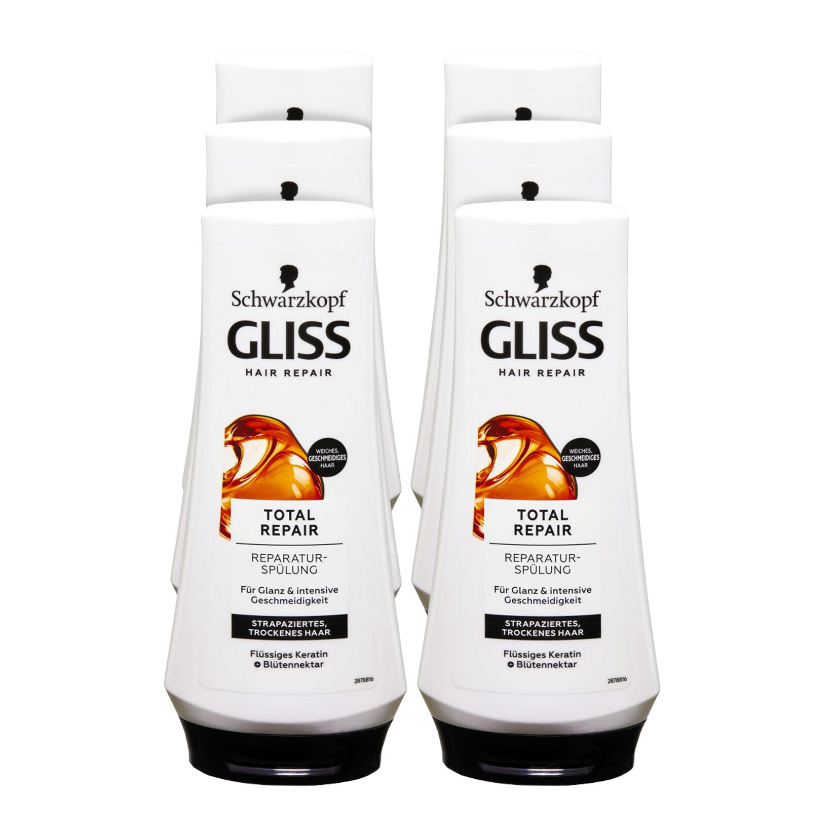 Schwarzkopf Gliss Total Repair Reparatur-Spülung 200 ml, 6er Pack