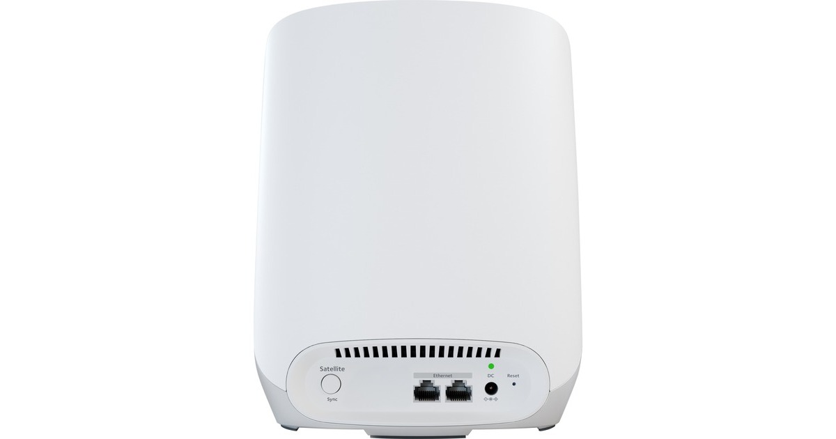 NetgearOrbi RBK763s Tri-band Mesh WiFi 6 Systeem mesh router  (Wit, 1x Orbi-router (RBR760) + 2x Orbi-satelliet (RBS760), Dekking tot 525 m²)