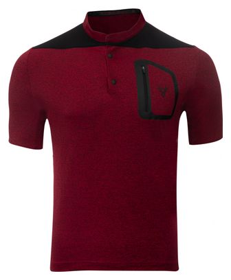 Maillot Manches Courtes Gravel LeBram Parpaillon Gris Bordeaux Coupe Droite