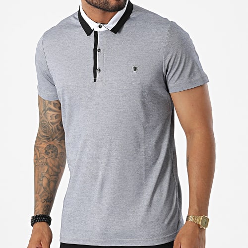 Polo Manches Courtes 570 Bleu Marine Chiné