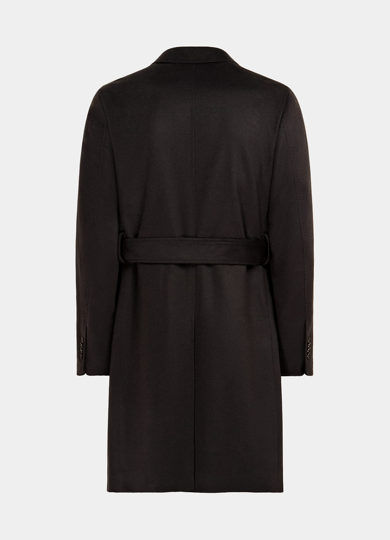 Manteau ceinturé marron foncé