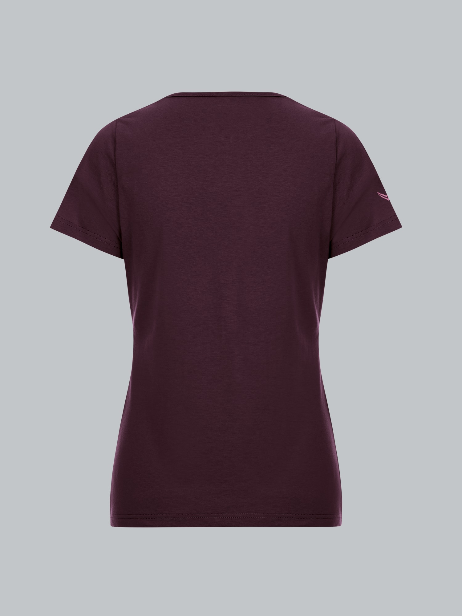 T-Shirt aus Biobaumwolle Aubergine-C2C