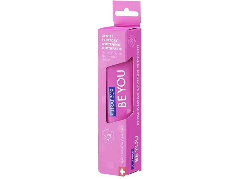 CURAPROX Zahnpasta Be you Wassermelon rosa 60 ml Zahnpflege für sanfte Reinigung der Zähne