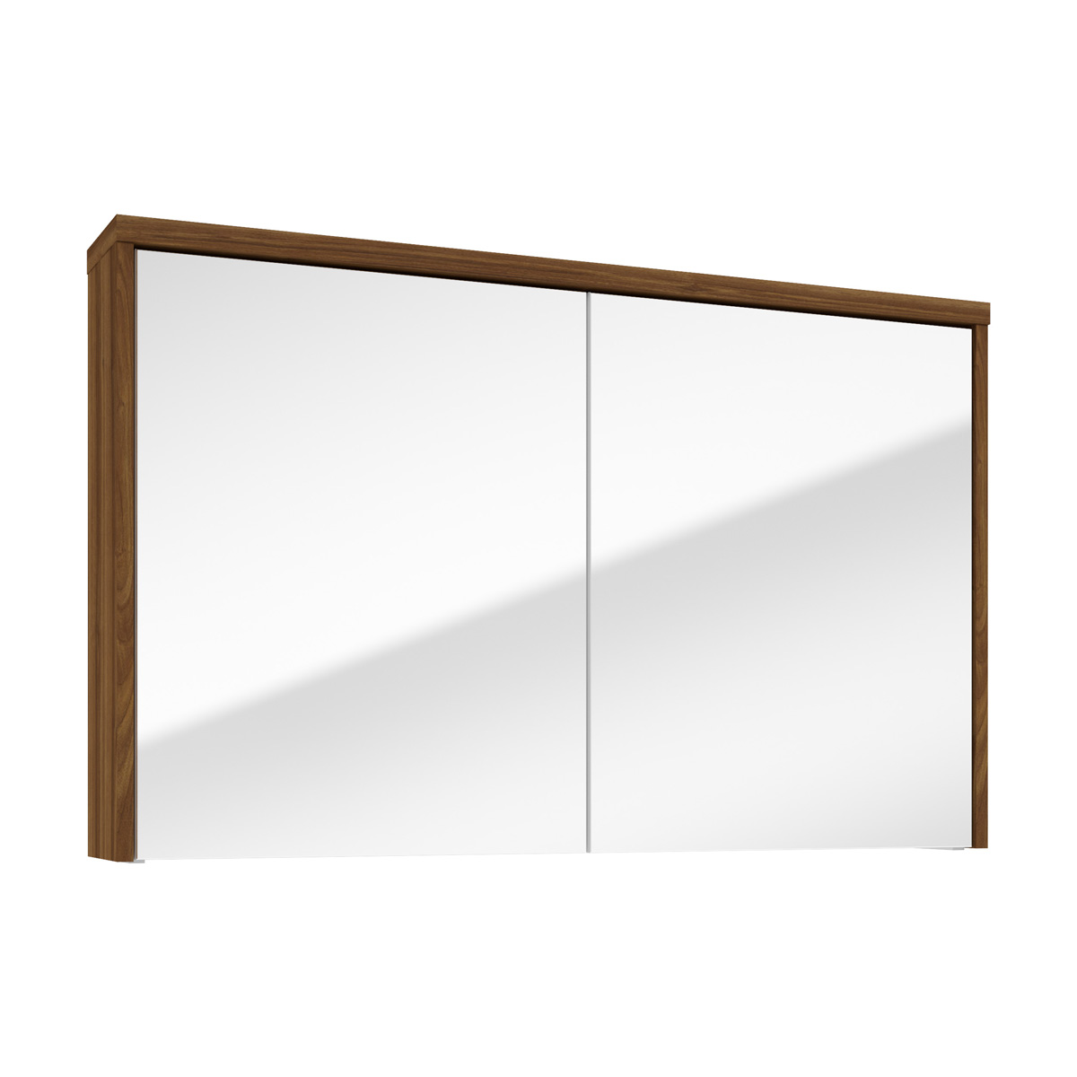 Fontana Basic spiegelkast 100cm met 2 deuren walnoot