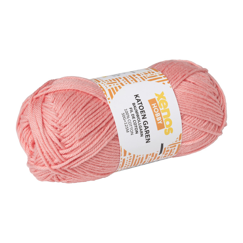 Garen katoen - peach - 50 gram