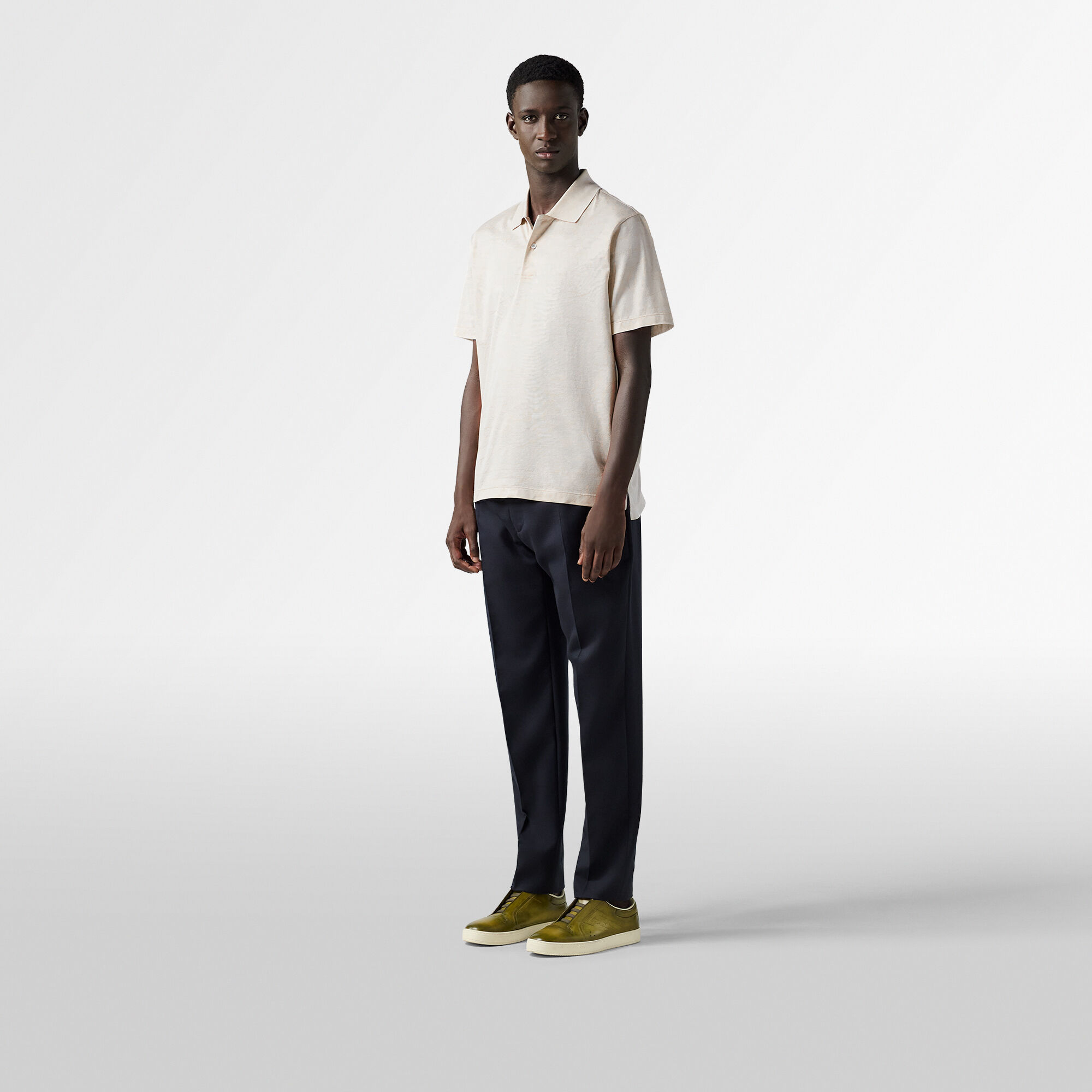 Polo Pique En Jacquard Scritto