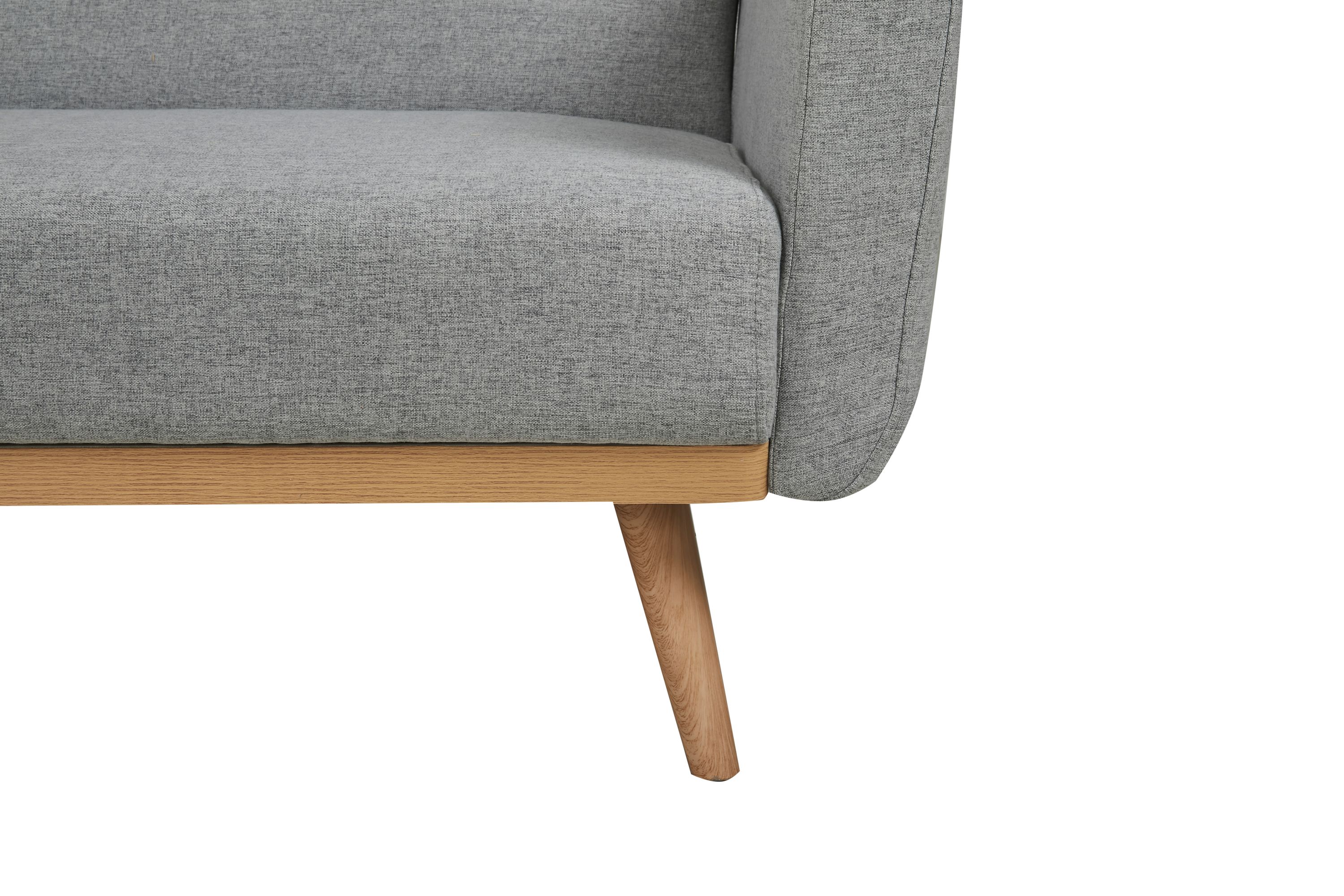 Schlafsofa hellgrau Schlafcouch Sofa Couch Schlaffunktion Gästebett Gästesofa